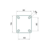 Tarsus Bokwiel 125 mm. zwart