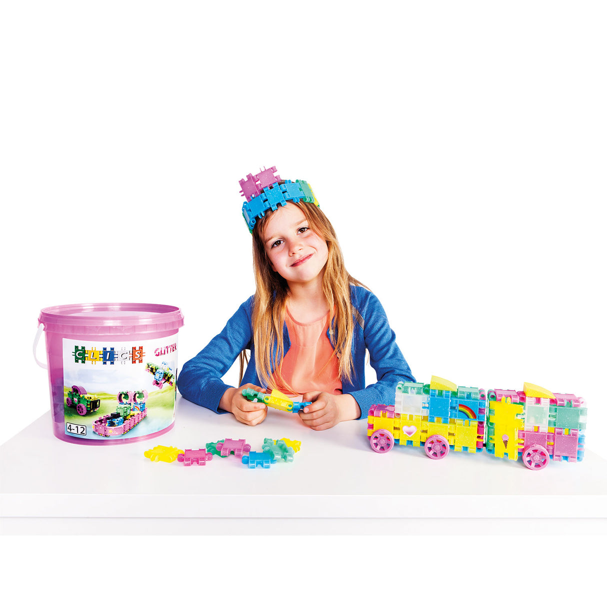 CLICS Gradniki Glitter Building Set 8in1