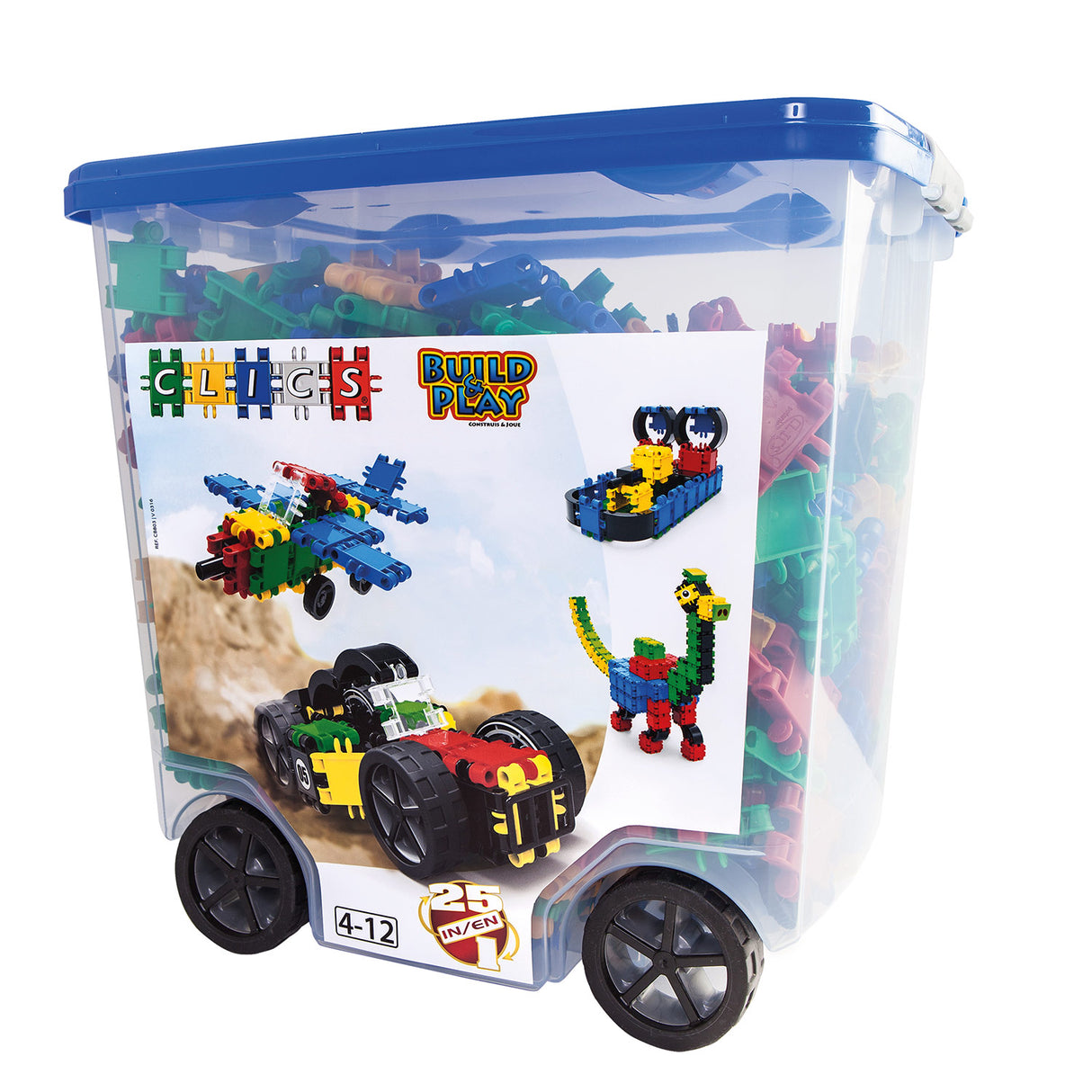 Stavební bloky CLICS Rolbox - Set Building Set 25in1