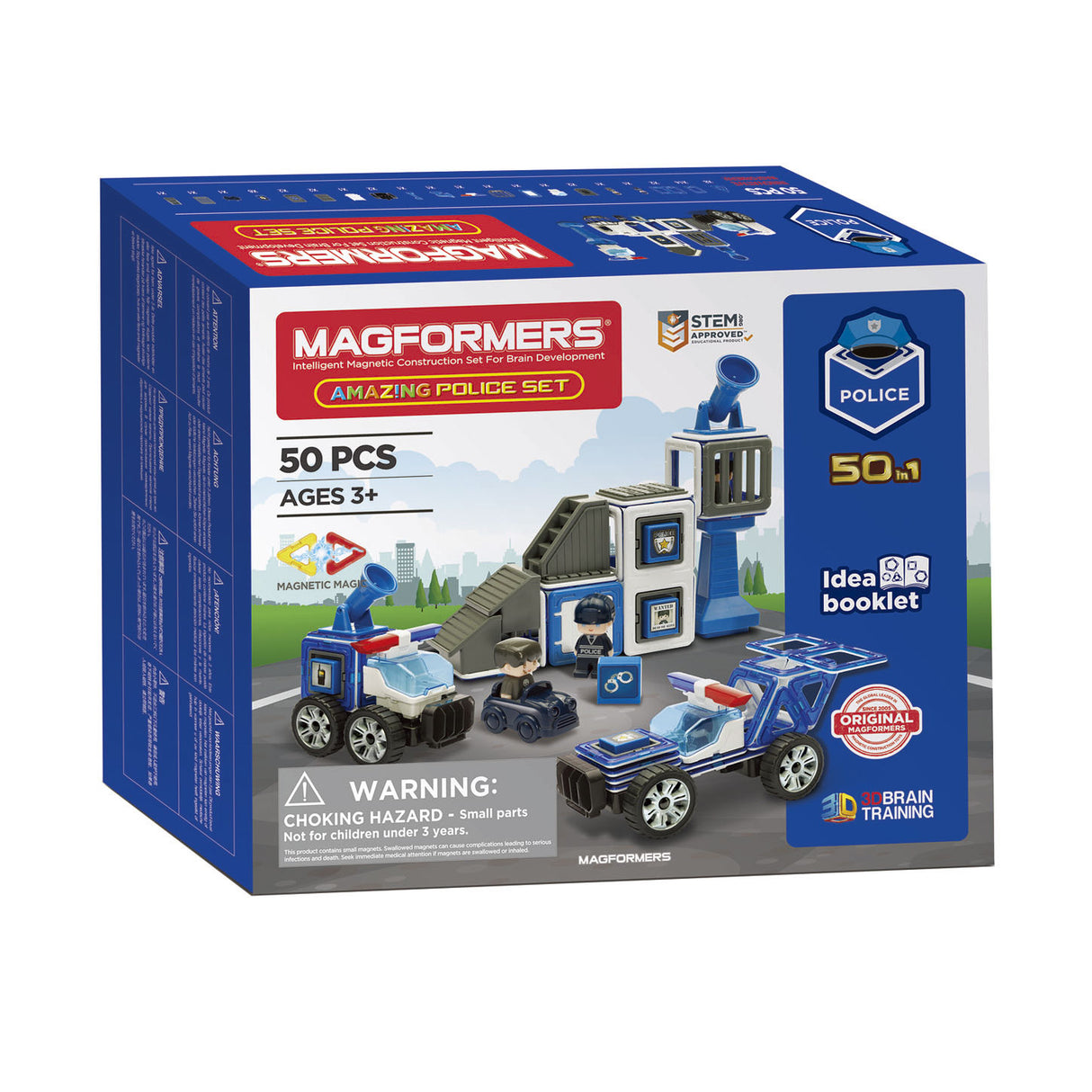 Magformers S.T.E.M. Ensemble de police incroyable, 50dlg.