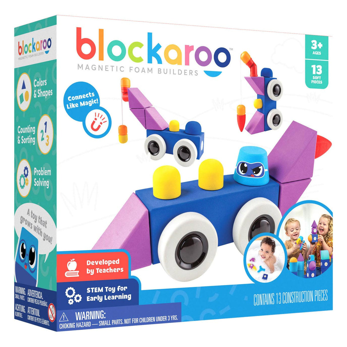 Blockaroo magnetesch Foamblocks Gefierer, 13Dlg.