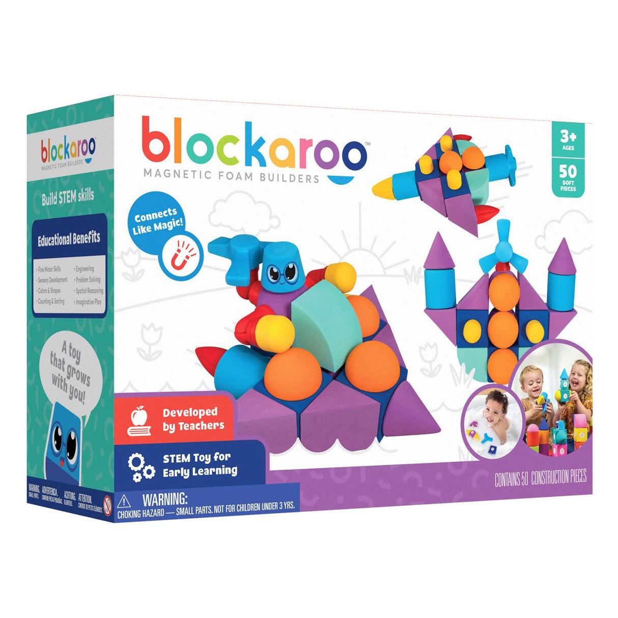 Blockaroo magnetesch Fammblocken Builder Box, 50dg.