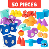 Blockaroo Magnetische Foam Blokken Builders Box, 50dlg.