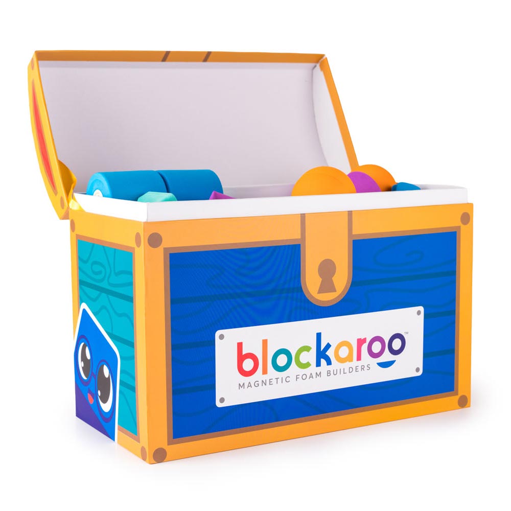 Blockaroo Magnetische Foam Blokken Schatkist Box, 100dlg.