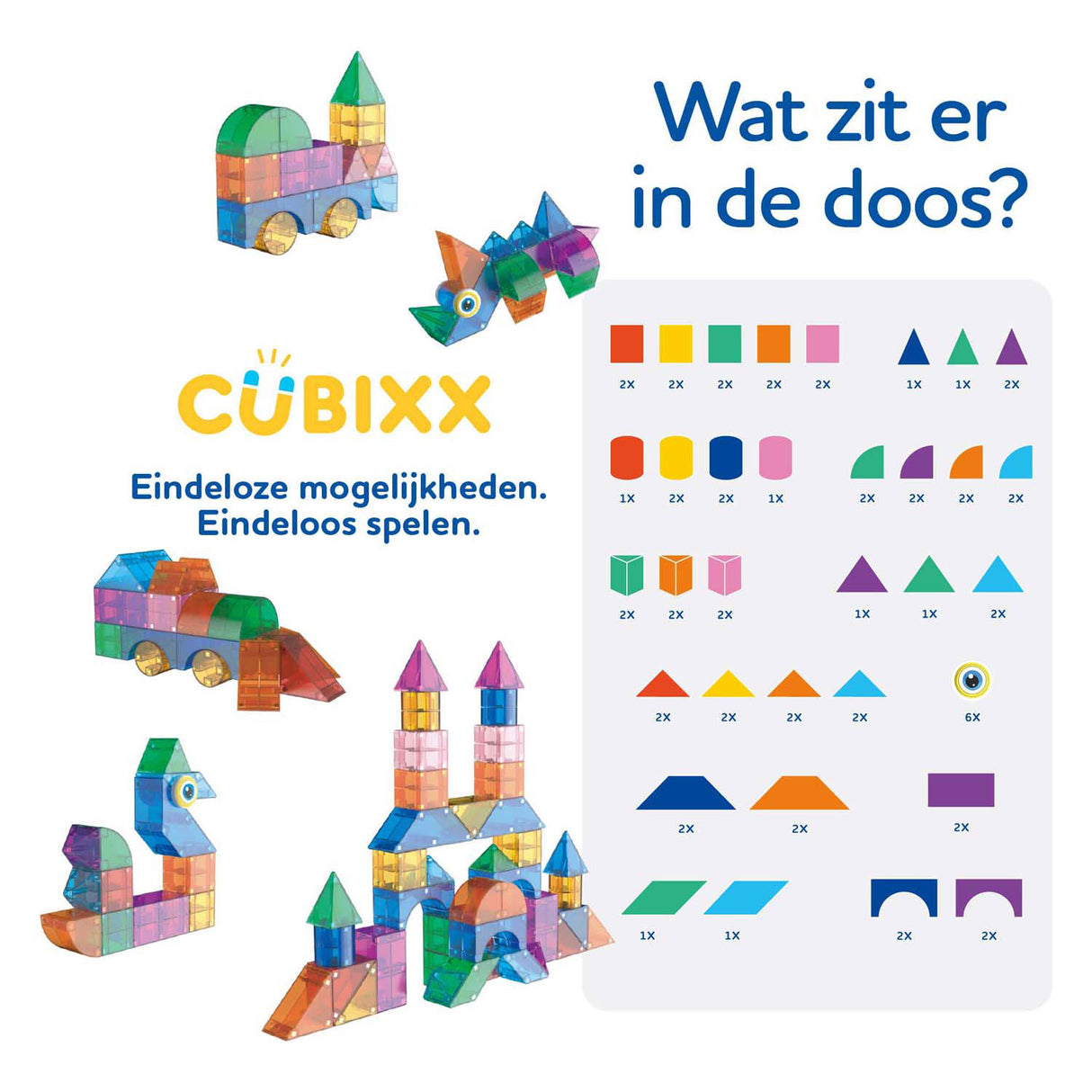 Clics cubixx magnetic building toys - 64 pcs.