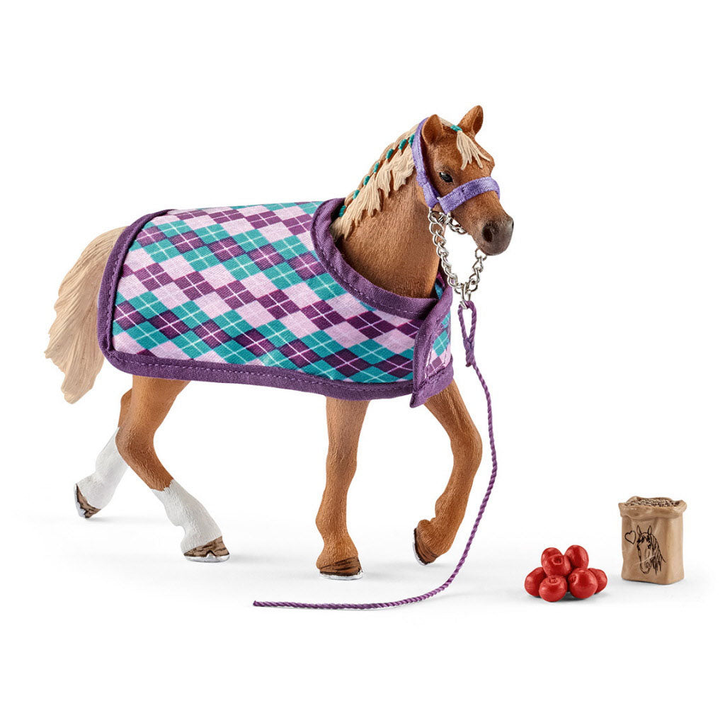 Schleich Horse Club Engelse volbloed met deken