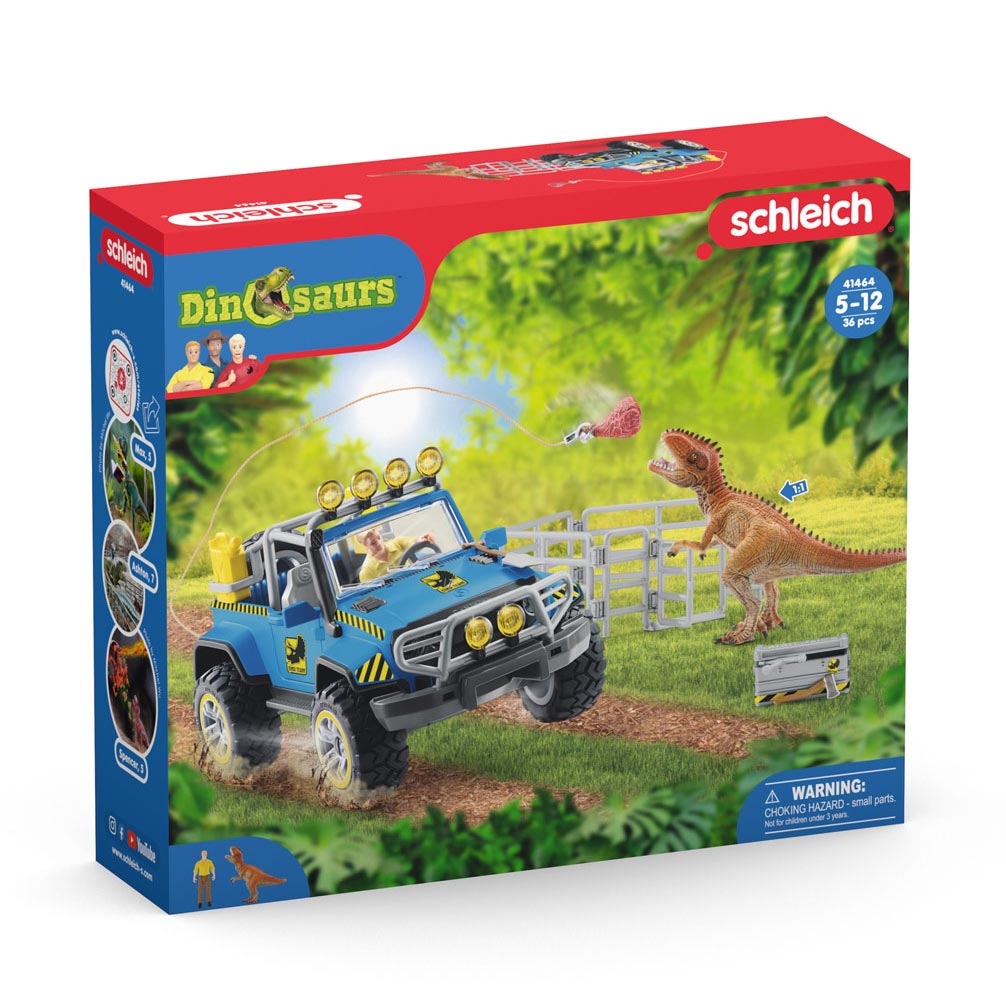 Schleiich Dinosaurier Offroad-Fahrzeug mit Wachtpost 41464