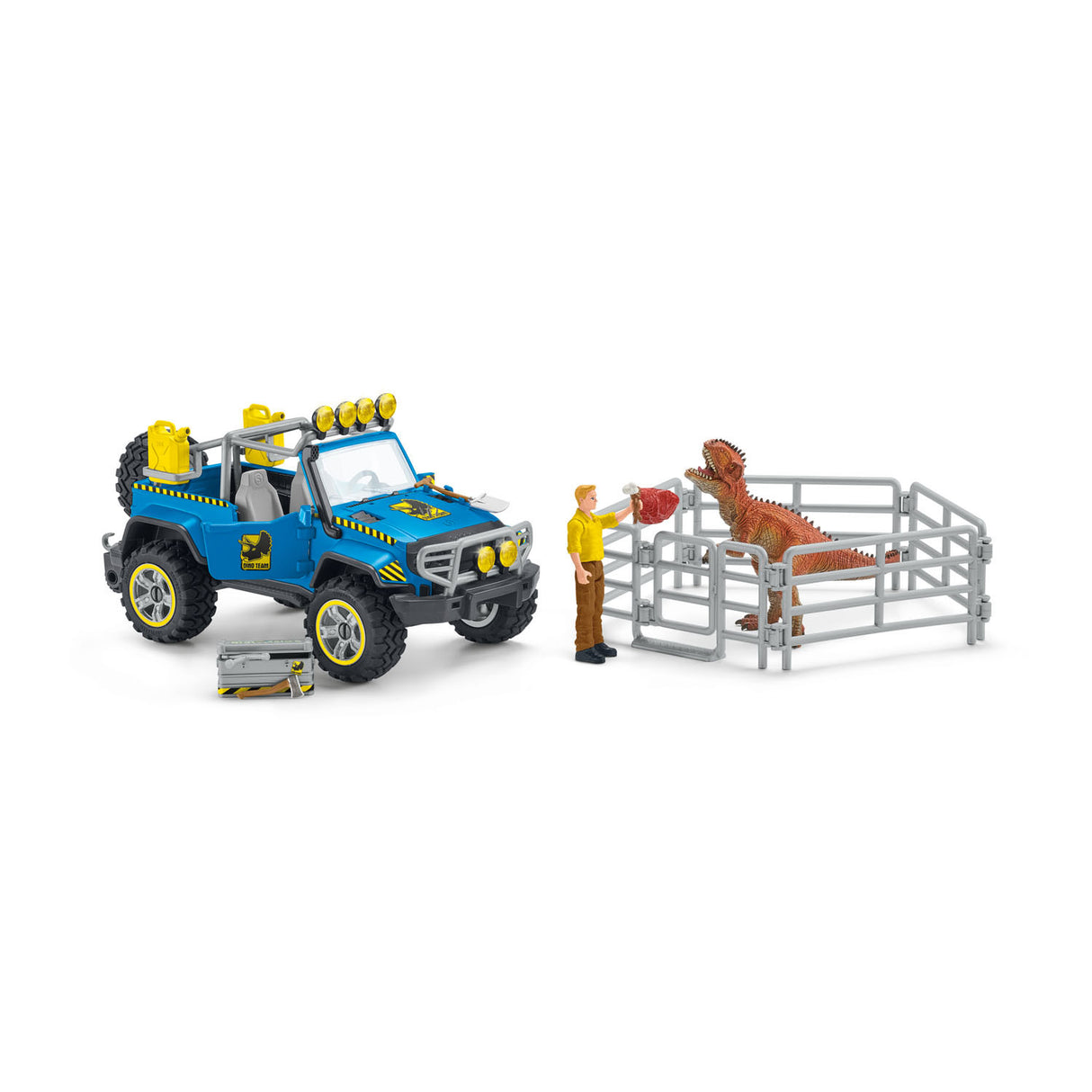 Schleich dinosaurier off-road fordon med wachtpost 41464