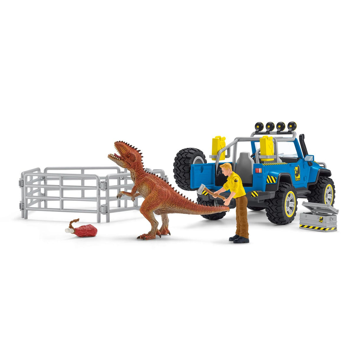 Schleich dinosaurier off-road fordon med wachtpost 41464