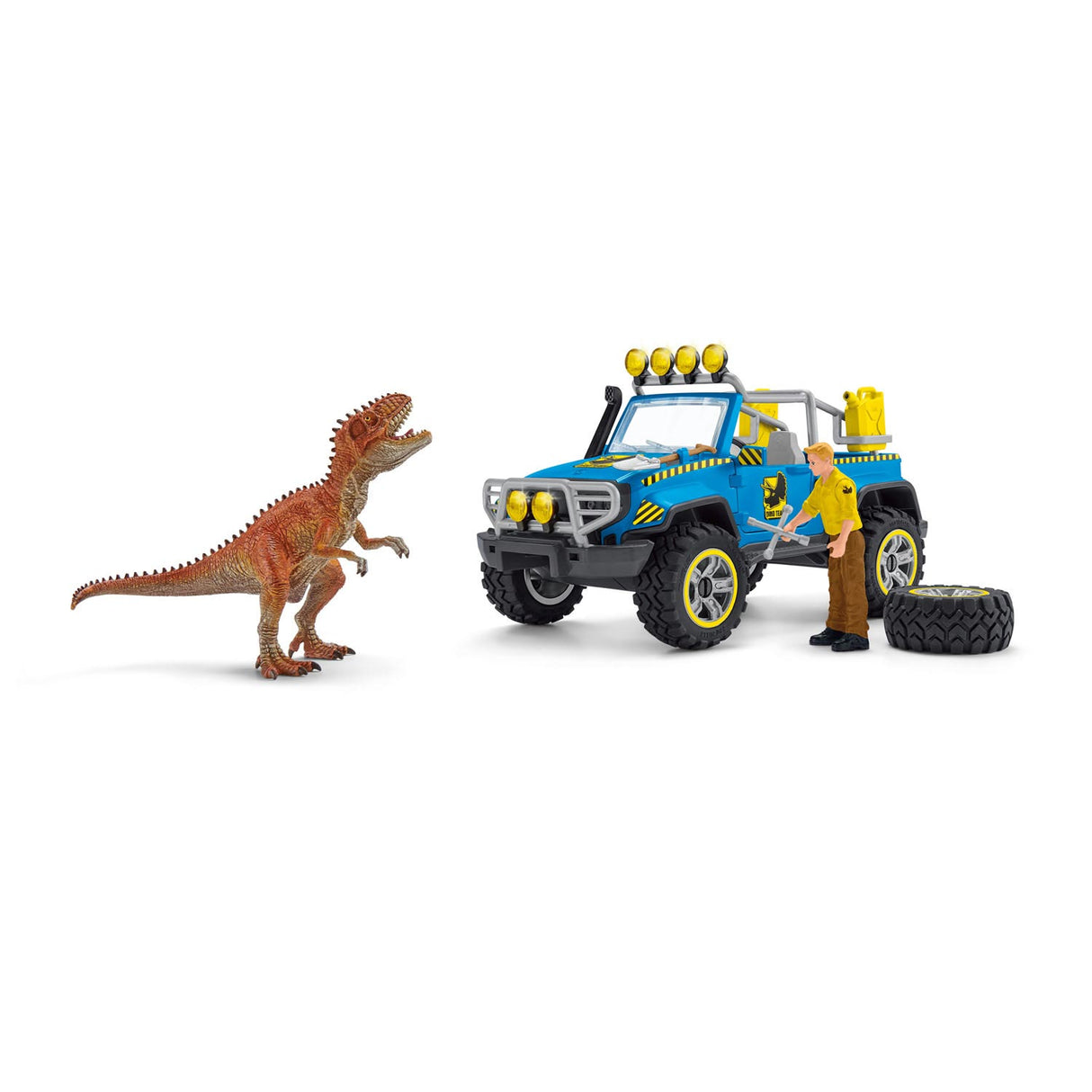 Schleich dinosaurier off-road fordon med wachtpost 41464