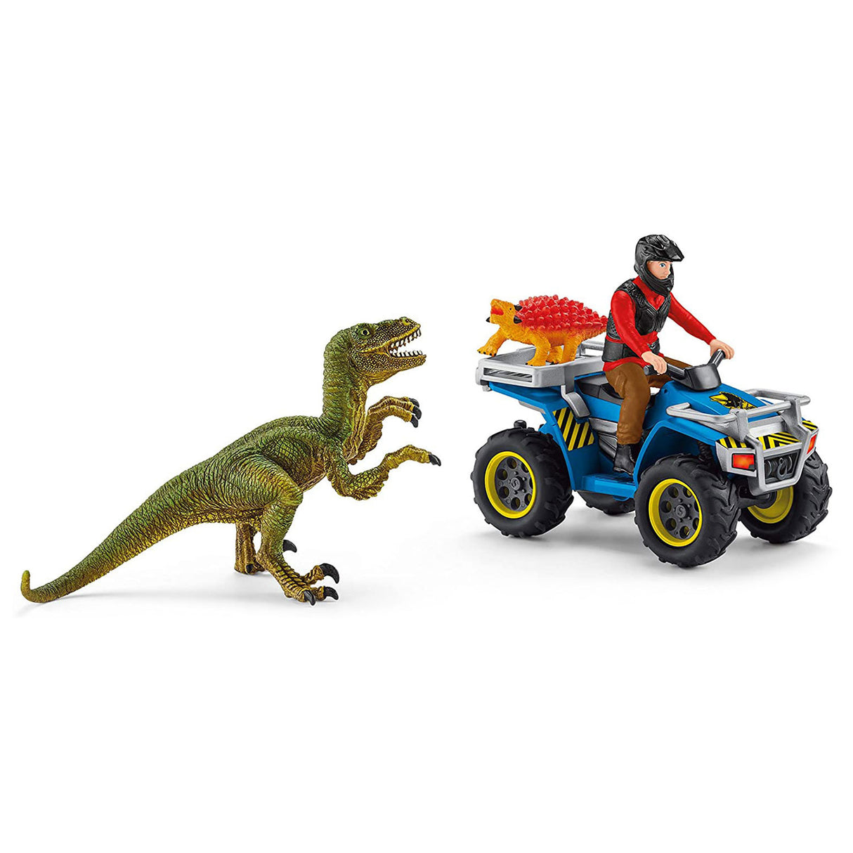 Schleich Dinosaurs flygning från Velociraptor på Quad 41466