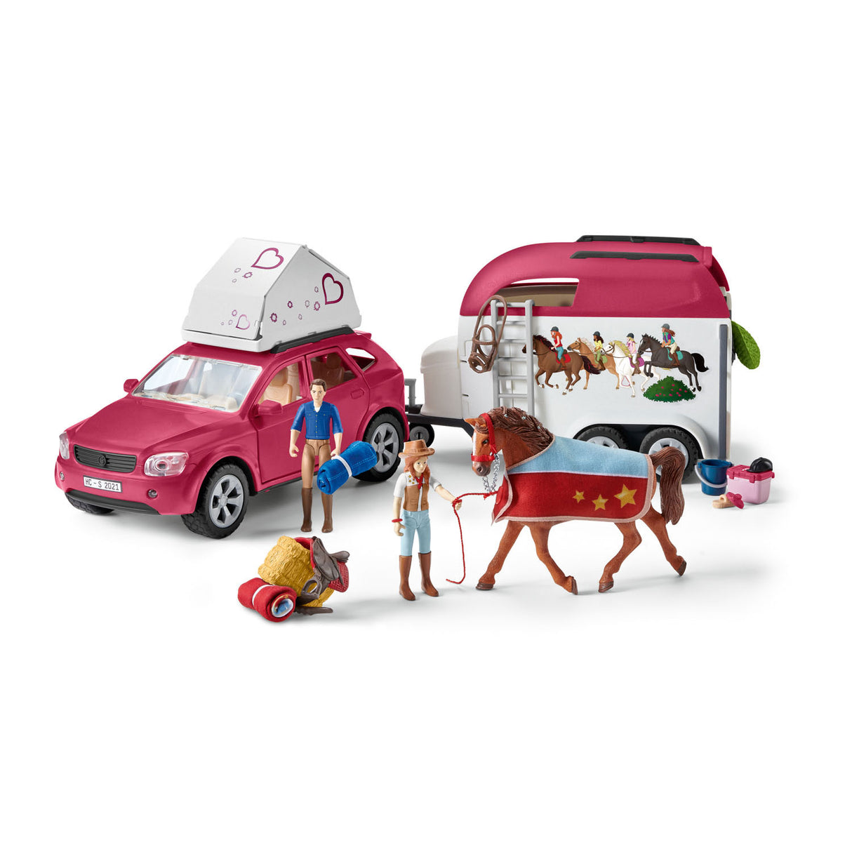 Schleich Horse Club Adventure con automóvil y remolque de caballos 42535