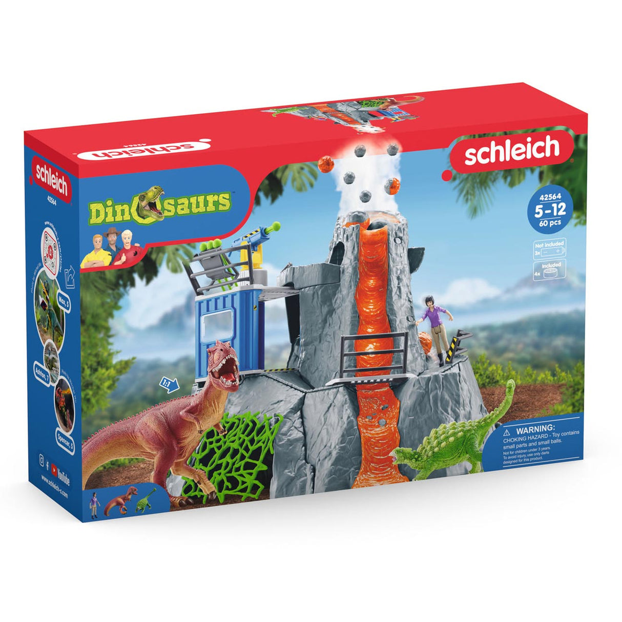 Duża wyprawa wulkanu Schleich Dinosaur 42564