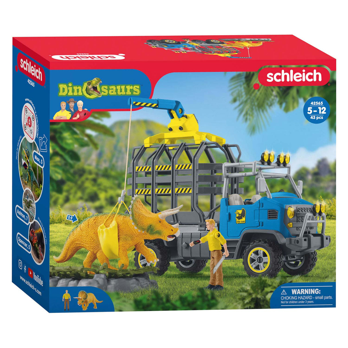 SCHLEICH DINOSAURS TRUCK MISSION 42565