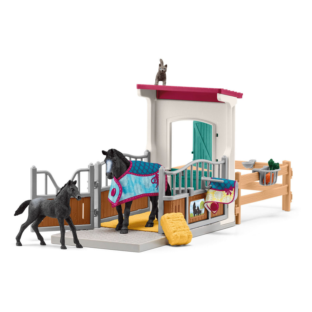 Schleich Horse Club Horse box with mare and foal 42611