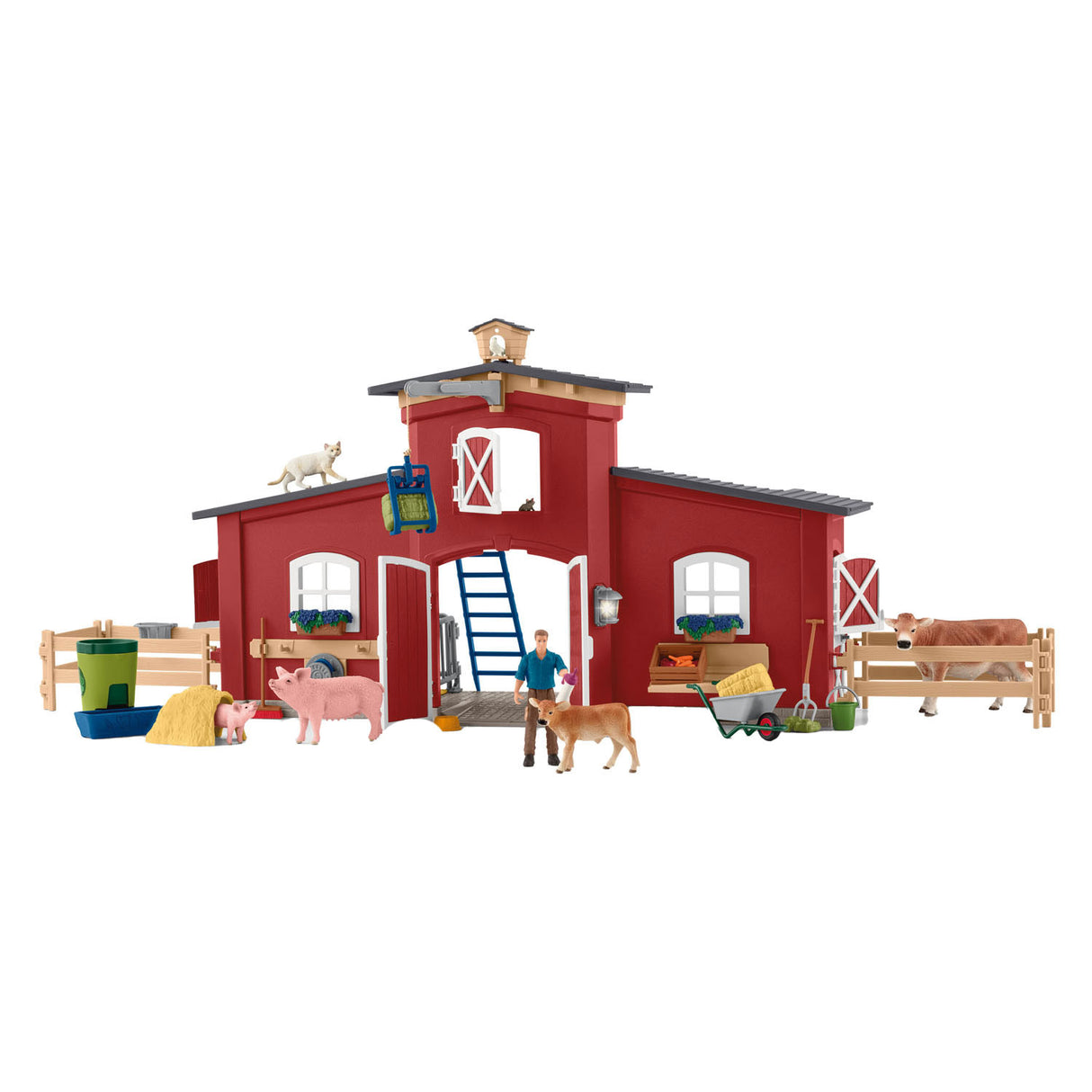 Schleich Farm World Velika stabilna rdeča 42606