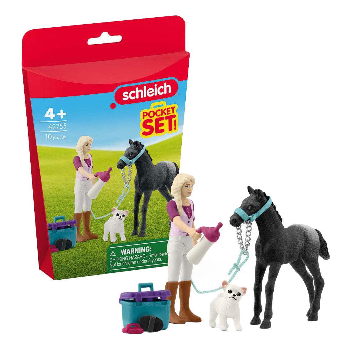 Schleich horse club verzorgingsset voor veulens - 42755