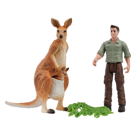 Schleich wild life kangaroo tour with the ranger 81540