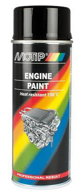 Motip Spuitlak Engine Paint Zwart (400ml)