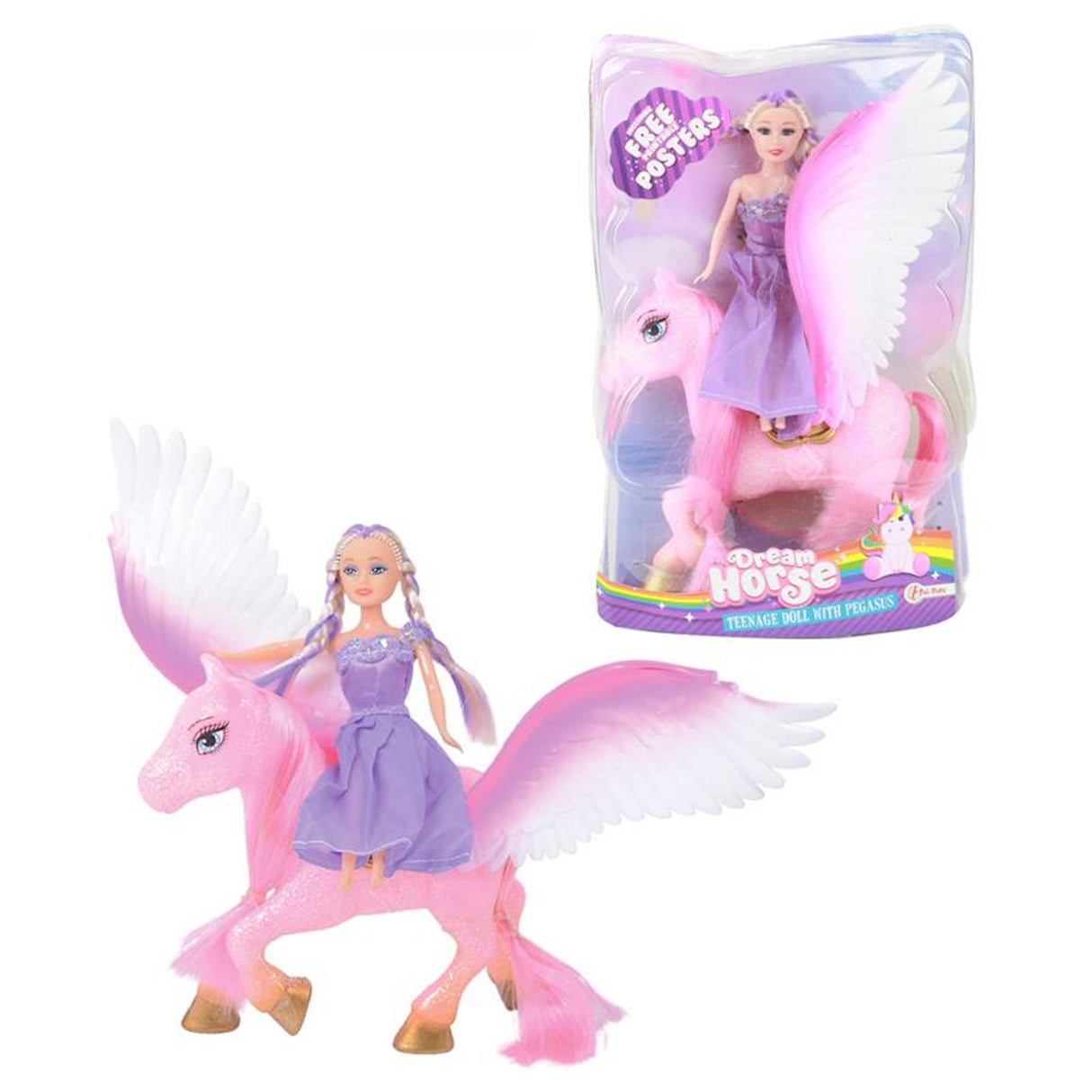 Toi-Toys Teen Doll 15cm with Pegasus