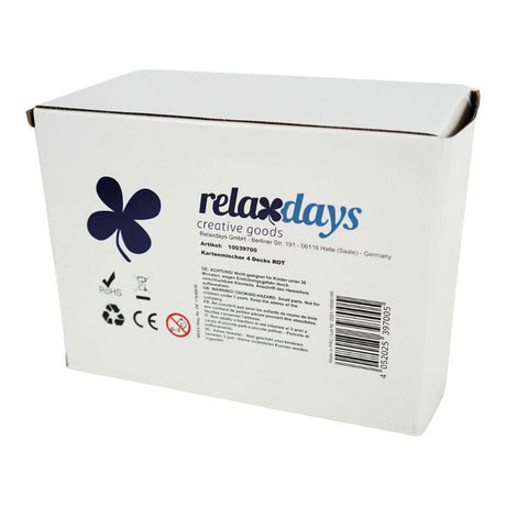 Relaxdays Card Shuffler Battery Operated Red 4 Decks | 6 pieces