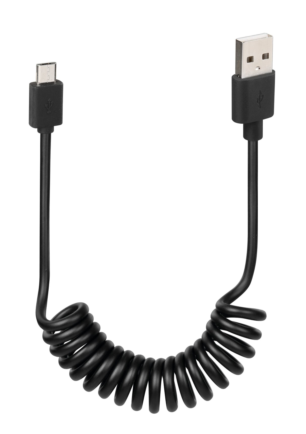 Lamp cable lamp spiral cable micro USB 1 meter black