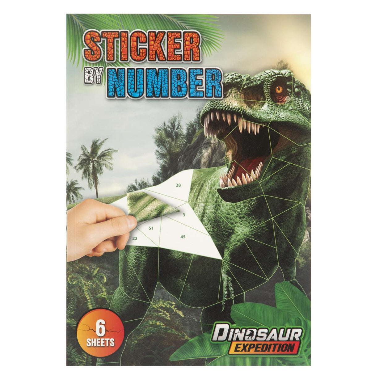 Autocollant dinosaure de groupe d'artisanat créatif par numéro