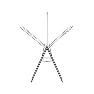 Brabantia hangon drying rack 25m with black steel rod