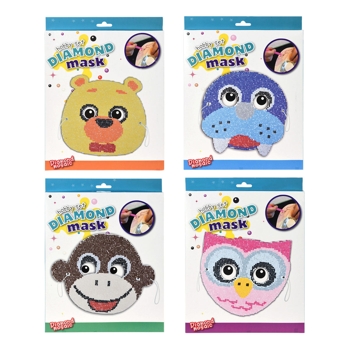 Hobbyset Diamanten Dierenmaskers