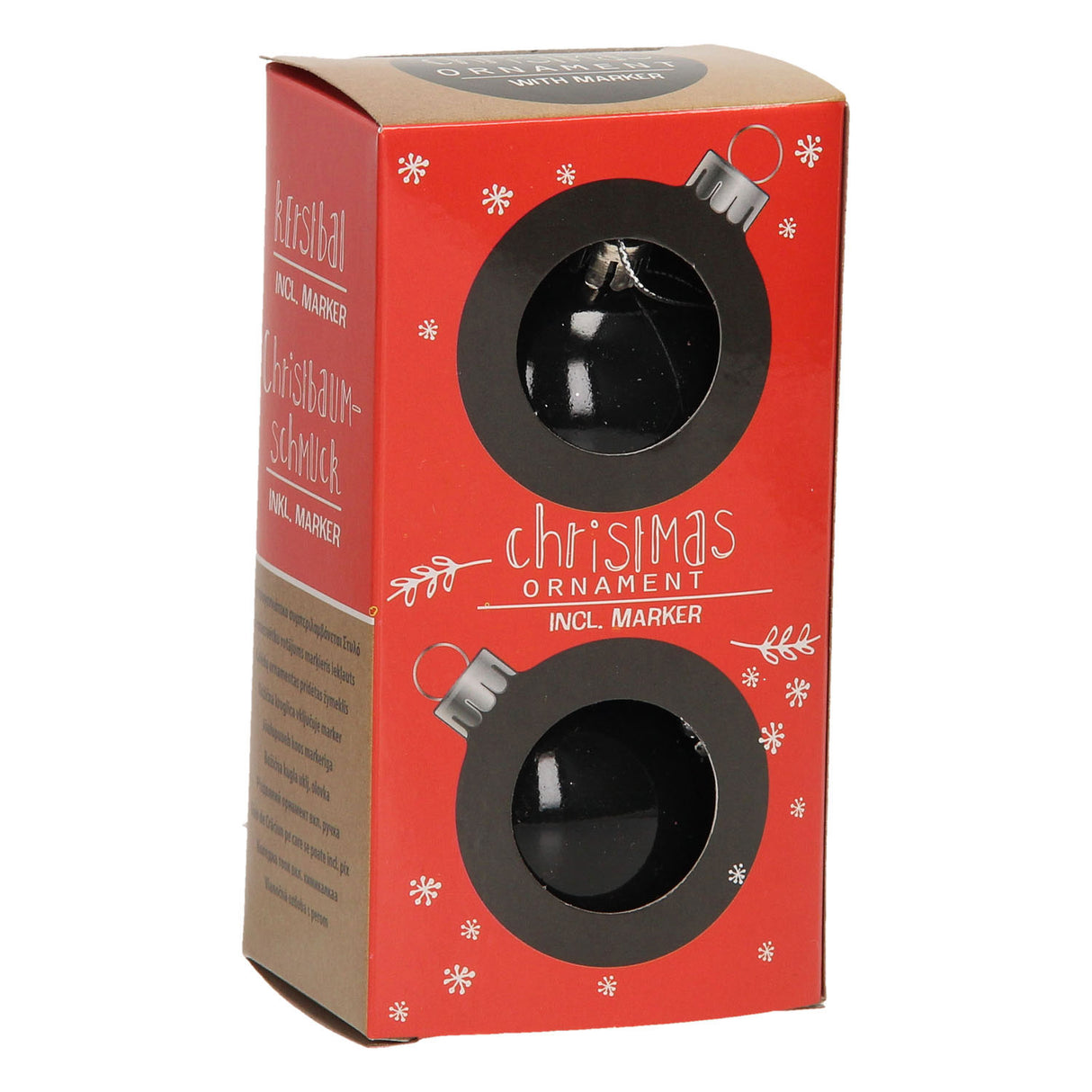 Christmas balls chalkboard with chalk marker, 2st.