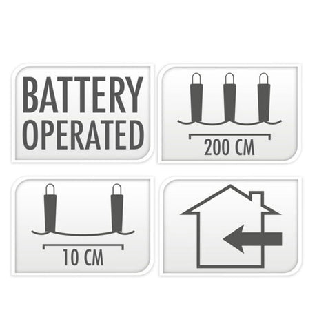 Hvit LED-belysning, 20 lys