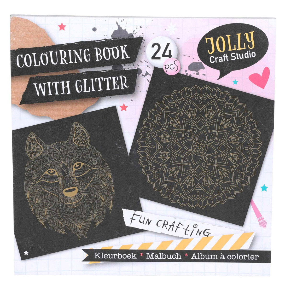 Livre de coloriage avec paillettes