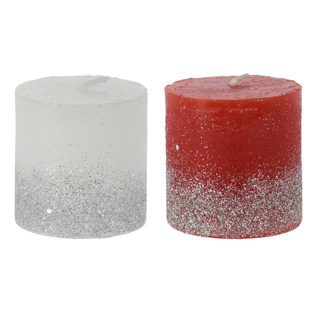 Candele rustiche con glitter, 24 °.