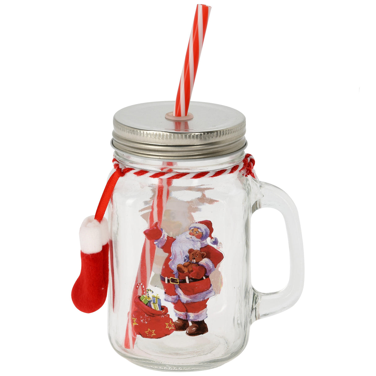 Dricka glas jul med handtag 450 ml, 12: e.