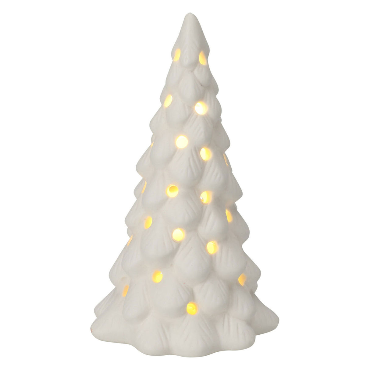 Porcelain Christmas tree with LED, set of 6 pieces