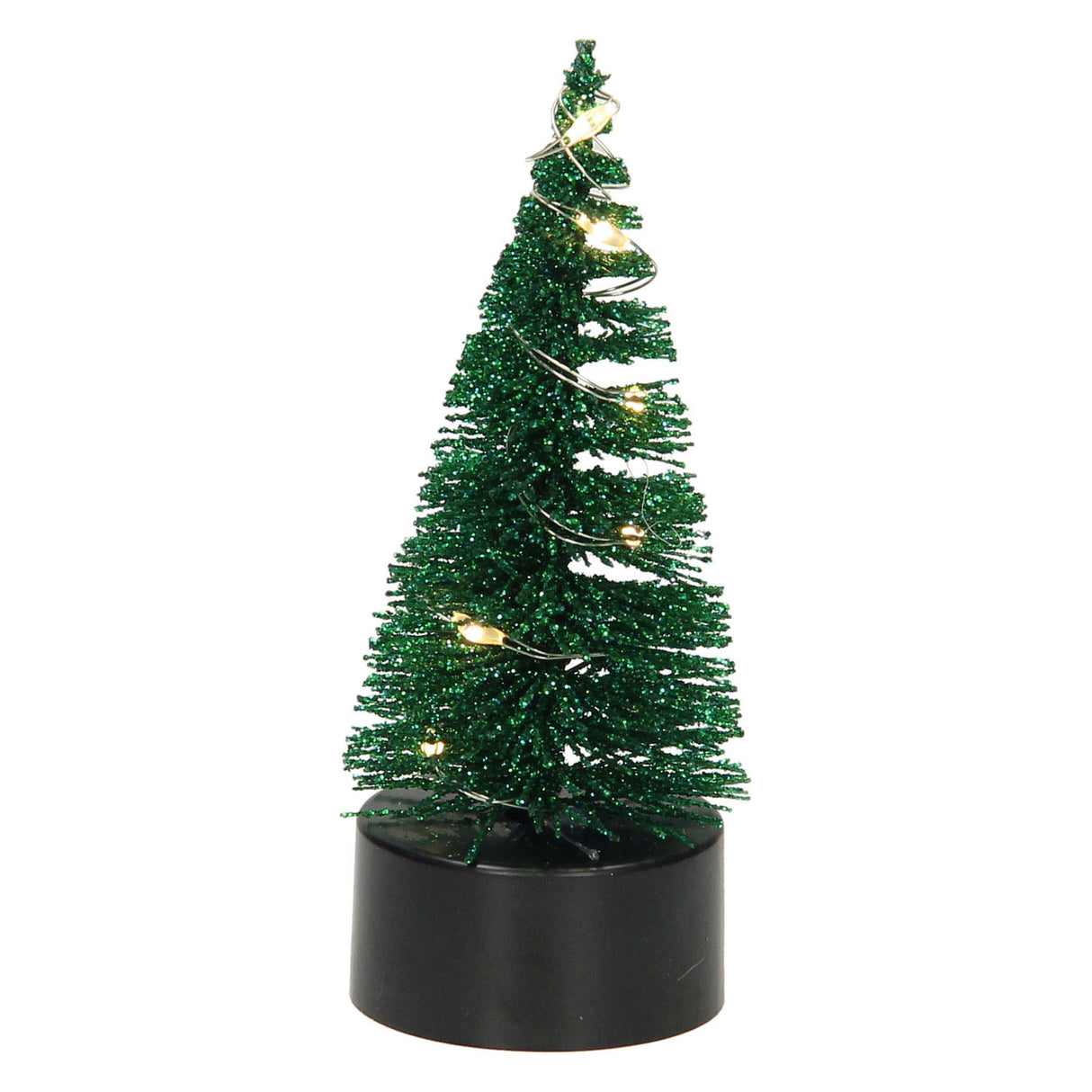 Glitter di albero di Natale a LED, 10 cm