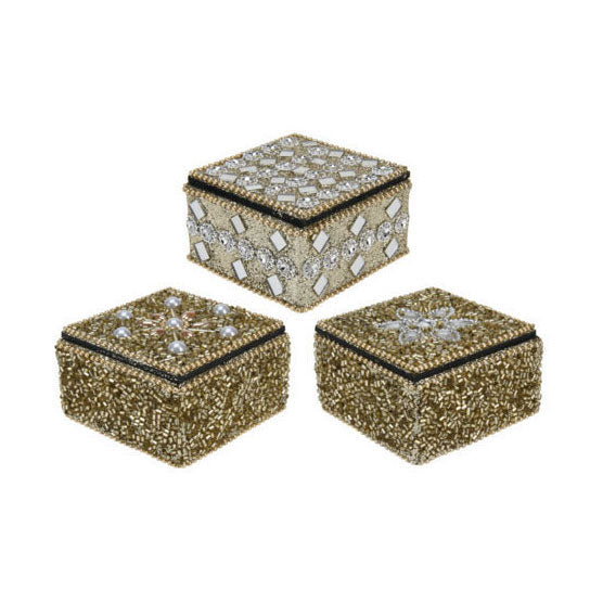 Box 7x4cm Gold, Set vun 12