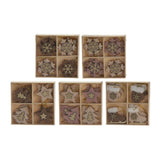 Houten Hangdecoratie Set, 8st.