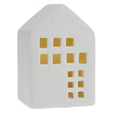 Ceramic house with LED light 9 cm, set of 12