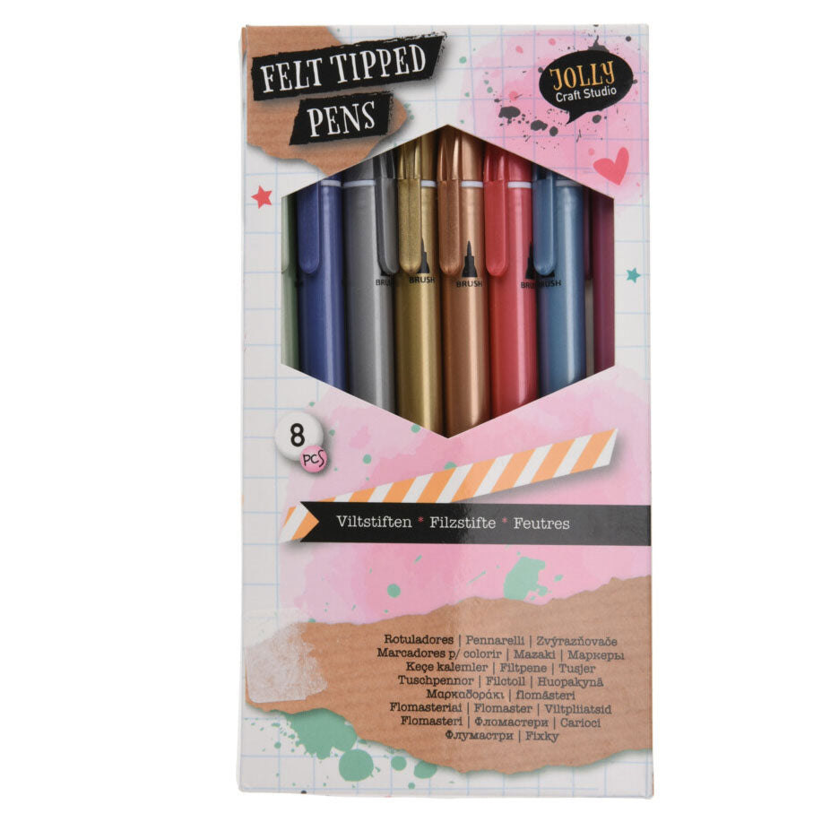 Felt -Tip stylos métalliques, 8e.