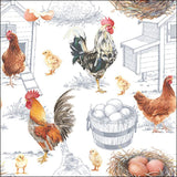 Ambiente servetten chicken farm 25cm
