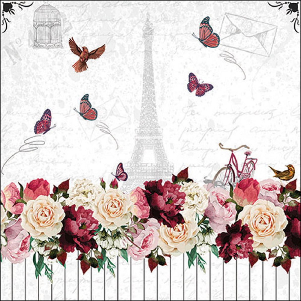 Ambiente napkins romantic paris 33cm