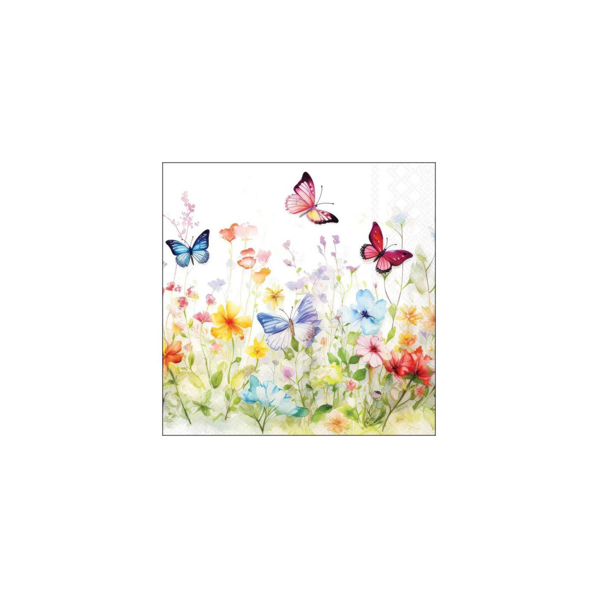 Ambiente servetten 33cm butterflies in field