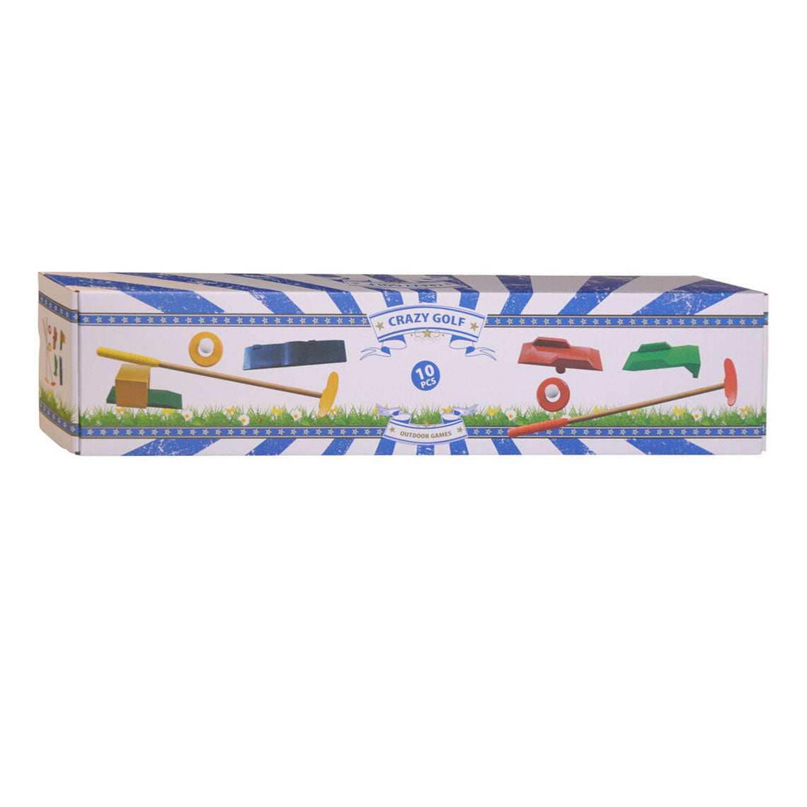 Wooden golf set, 10 pieces.