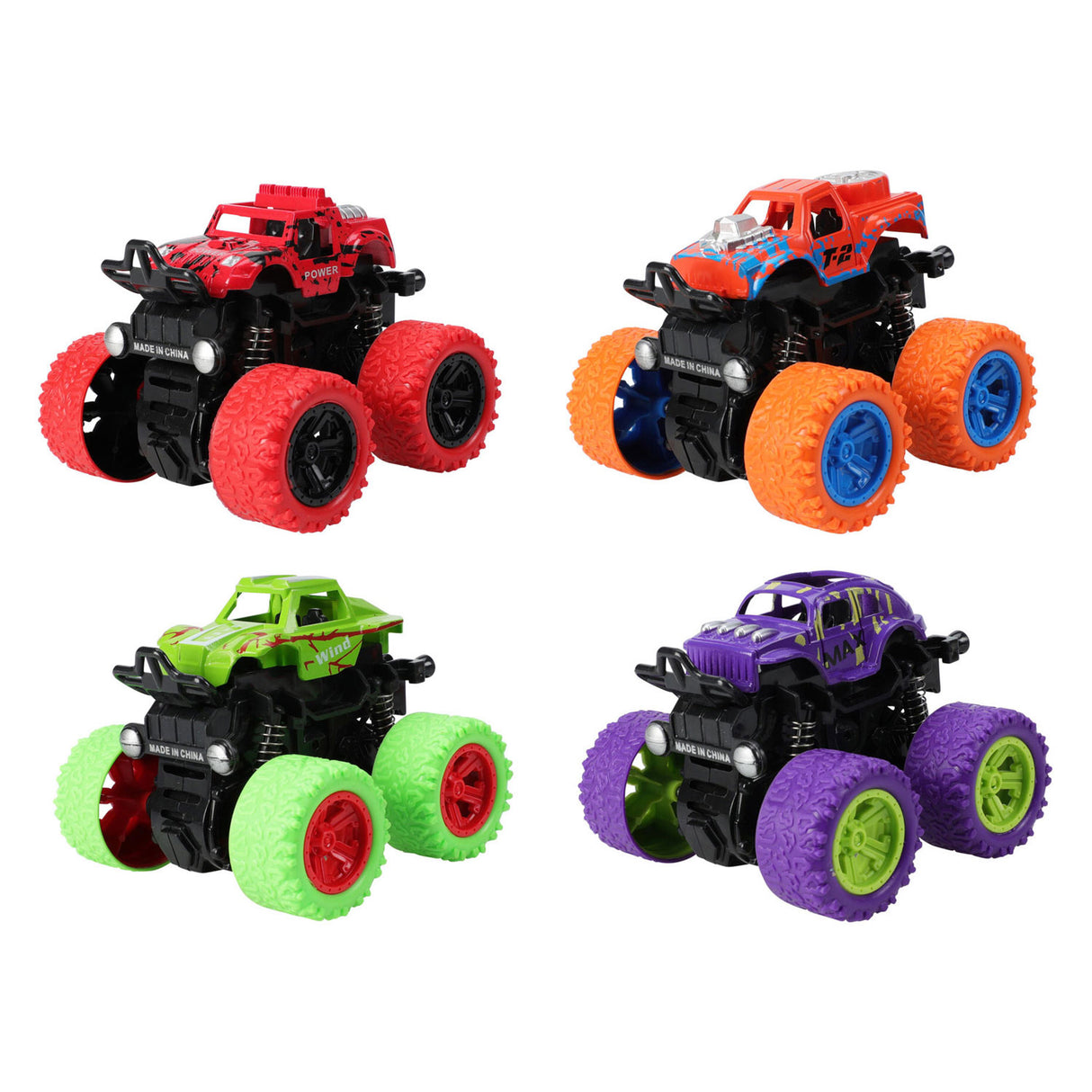 Friktionsmonstertrucktryck, 9cm