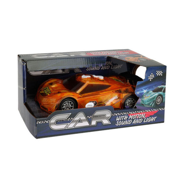 Carro de corrida com luz e som, 21 cm