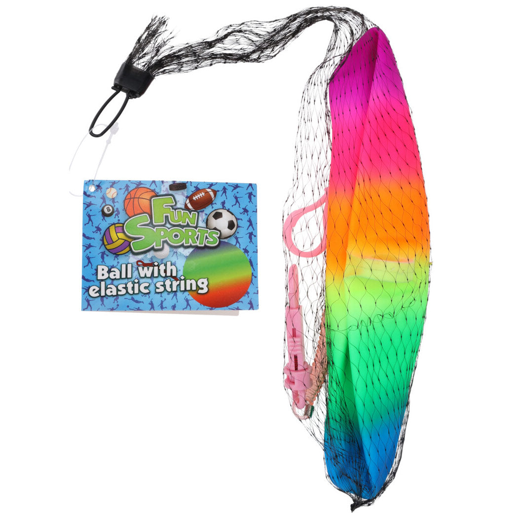 Rainbow bungeebal on cord