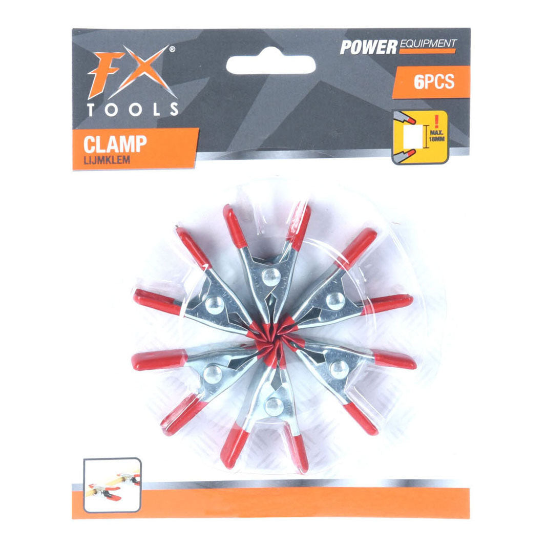 Glue clamp 5cm set, 6 pcs.