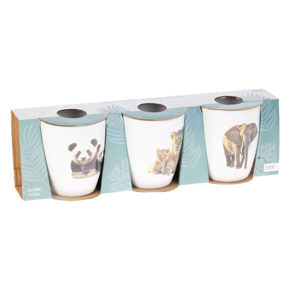 Tasse jungle, ensemble de 3