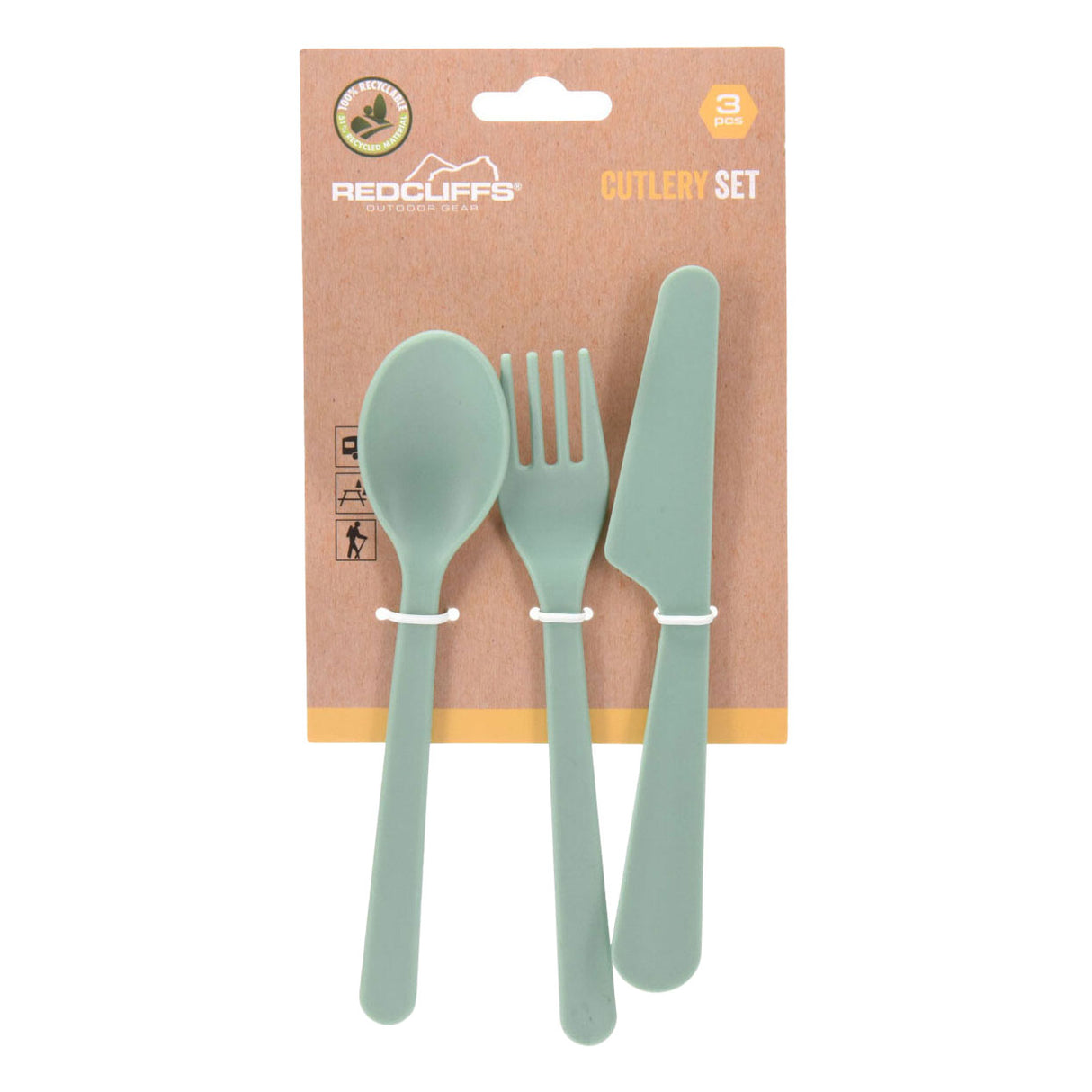 Cutlery recycled plastic set, 3dlg.